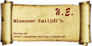 Wieszner Emilián névjegykártya